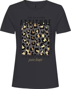 Ladies 100% Tricoté Cotton Printed T-shirt Casual Short Style Anti-Pilling Neck Embroidery Sequin Decoration Eco-Friendly - Product Image 3