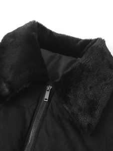 Manufactures High Quality Wholesale Price Men <b>Black</b> Puffer Jacket Thick Winter <b>Coat</b> Zip Up <b>Fur</b> <b>Collar</b> Windproof Casual Outerwear - Product Image 5