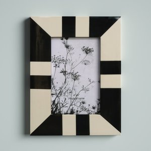 Artistic Natural Buffalo Bone Inlay <b>Photo</b> <b>Frame</b> Decorative <b>Black</b> and white Style Mosaic Picture <b>Frame</b> for Bedroom Shelf Homeware - Product Image 1