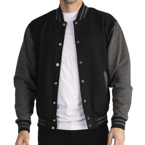 OEM Custom Design Windbreaker Unisex Customised and Breathable Product Covered <b>Button</b> Varsity Jacket Men - Product Image 1