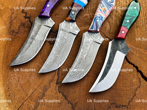 Couteaux de chasse et de dépecage UA Supplies Factory Outlet – Vente en gros à bas prix, approvisionnement en vrac, lame fixe en acier Damas, manche en bois et résine - Product Image 2