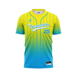 Personnalisable Vintage Baseball Jersey Respirant Sans Couture Ombre Motif Pull Boutons Conception pour les événements des équipes sportives actives - Product Image 1