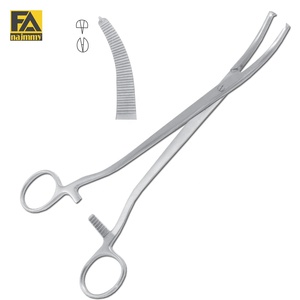 Pince hémostatique Wertheim 1x2 dents, instrument chirurgical manuel certifié CE Classe I, logos et designs personnalisés - Product Image 1