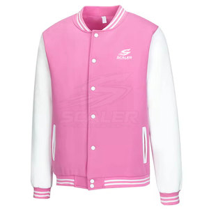 Factory Direct Supply Men Winter Varsity Jacket Premium Stitching <b>Covered</b> <b>Button</b> Closure Long Sleeve Design Stand Front - Product Image 3