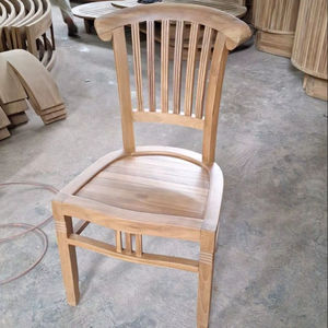 Silla de café, restaurante, EE. UU., madera de teca, hecha en Indonesia, muebles de madera maciza - Product Image 1