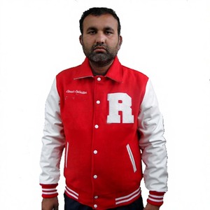 Blouson universitaire réversible en laine de baseball personnalisé, style Letterman, respirant, avec logo brodé fini, qualité supérieure - Product Image 1