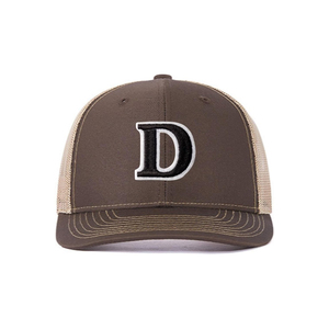 Gorra Trucker de Malla Marrón de 6 Paneles, Ajustable, con Logotipo D Bordado, Casual, Unisex, para Adultos - Product Image 1