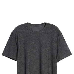 T-shirt homme bleu marine à col rond, manches courtes, coupe classique, couleur unie, tricoté, design uni. - Product Image 6