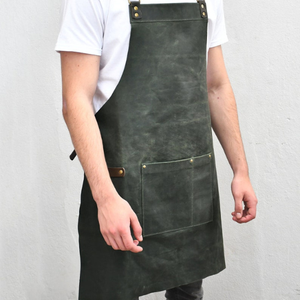 Leather Crossback <b>Apron</b> Handmade Adjustable Vegetable Tanned Leather Cross Back <b>Apron</b> Durable Chef <b>BBQ</b> Workwear Kitchen Gift - Product Image 6