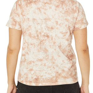 Camiseta Tie Dye al por Mayor para Mujer, 100% Algodón, Cuello Redondo, Logotipo OEM Personalizado, Diseño de Color Personalizado, Camiseta Tie Dye para Mujer - Product Image 6