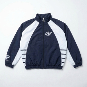 ชุดวอร์มสีกรมท่าและสีขาว  ชุดวิ่งกันลมแบบสะท้อนแสง |   ผู้ผลิตชุดกีฬาสมรรถนะสูงแบบ OEM - Product Image 2