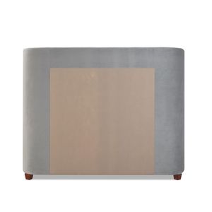 Ensemble de lit capitonné en velours gris opale Brooklyn Queen, comprenant la tête et le pied de lit - Product Image 5