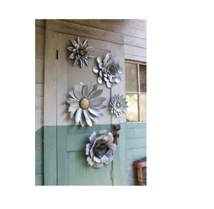 कस्टम डिजाइन फांसी धातु फूल घर की सजावट के लिए और क्रिसमस सजावटी दीवार फांसी फूल आकार डिजाइन