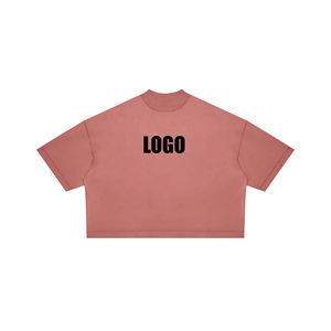 Último Diseño, Nueva Llegada, Camisetas Cortas de Alta Calidad con Hombros Caídos para Hombre y Mujer, Ropa al por Mayor Unisex - Product Image 2