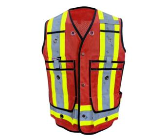 Chalecos de Seguridad para Hombre, ANSI Clase 1, Impermeables, Altamente Reflectantes, Transpirables, Resistentes al Viento, Mezcla de Nailon/Algodón, Ropa de Trabajo con Múltiples Bolsillos - Product Image 1