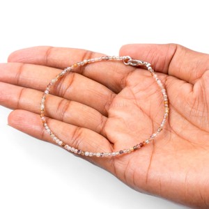 Natural <b>Red</b> Rutile Beaded <b>Bracelet</b> Faceted Round Gemstone Beads <b>Bracelet</b> Healing Crystal Jewelry for Women Handmade Gemstone - Product Image 4