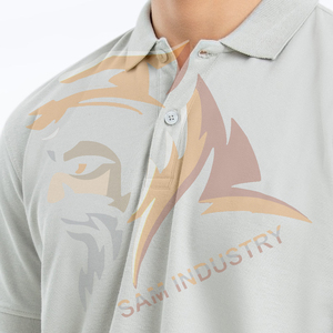 T-shirts formels pour hommes de haute qualité, personnalisés, 100% coton, manches courtes, coupe ajustée, respirants, en maille, style polo - Product Image 3