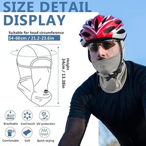 Breathable Balaclava Sun protection for Face and Neck Windproof Adjustable Unisex Hood for Ski Cycling Outdoor - Product Image 6