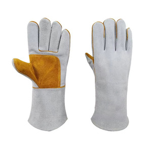 Gants de soudage en cuir de vachette pleine fleur résistants à la chaleur de l'argon pour la sécurité au travail (vente en gros) - Product Image 1