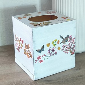 Caja de pañuelos de madera impresa con diseño de jardín y almacenamiento de semillas, para decoración de jardín y cultivo de hierbas, estuche para pañuelos faciales al por mayor - Product Image 4