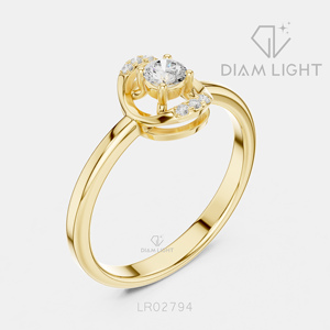 Bague de fiançailles moderne pour femme en or blanc 14 carats avec diamant de laboratoire rond certifié IGI 0,153 carat, couleur F+, clarté VS+, cadeau - Product Image 6