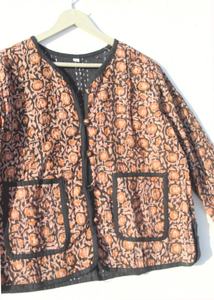 Impresionante chaqueta Kantha de algodón vintage Chaqueta reversible Chaqueta corta Kantha - Product Image 5