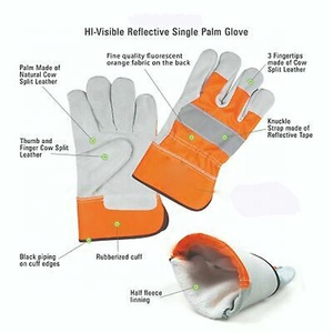Guantes de trabajo de cuero Partido de vaca de una sola palma de alta calidad Guantes DE SEGURIDAD anticortes y antiimpacto a precio competitivo - Product Image 2