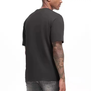T-shirts Homme Col Rond Grande Taille Tendance 2025 – Coupe Oversize Épaules Tombantes en Coton Lourd - Product Image 5