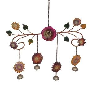 Guirlande décorative de Noël en métal en forme de feuilles pour la décoration de la maison, guirlande décorative de Noël en fer galvanisé en forme de fleurs - Product Image 1