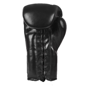 Gants de boxe en cuir noir à lacets, pour entraînement complet des doigts, pour adultes, gants de boxe spéciaux en vente - Product Image 4