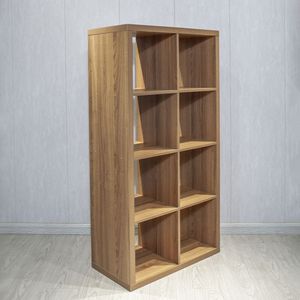 Organizzatore Smart Cube a 8 Cubi, Colore Noce, Libreria 2x4 con Ripiani Aperti per Archiviazione Casa e Ufficio - Product Image 4
