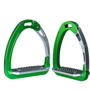 Nuevas estribas de cuero para carreras de barriles occidentales, de acero inoxidable 304, reutilizables, con certificación CE, para animales grandes. - Product Image 2