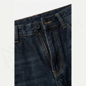 Men's Dark Wash Denim Straight-leg Jeans High Waist Regular Fit Cotton Solid Woven Utility Style Autumn <b>Winter</b> Summer Casual - Product Image 4