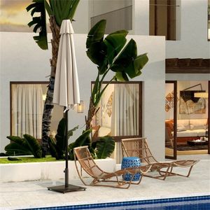 Ombrellone da Giardino Quadrato con Base in Acciaio Inox e Ferro per Ristoranti, Hotel, Spiaggia o Uso Domestico - Resistente alla Pioggia - Product Image 6