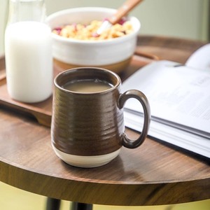 แก้วกาแฟเซรามิกงานฝีมือเคลือบเงาแบบ Reactive ดีไซน์ทันสมัยแบบด้าน พร้อมหูจับแข็งแรง สำหรับใช้ในบ้านหรือร้านกาแฟ - Product Image 3