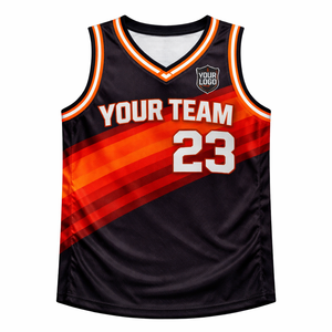 เสื้อบาสเก็ตบอลแบบกำหนดเองสำหรับทีมและลีก ไซส์พลัส แห้งเร็ว ระบายอากาศได้ดี ผ้าโพลีเอสเตอร์ 100% พิมพ์ลายชื่อผู้เล่น - Product Image 4