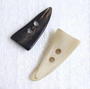 Botones de Cuerno de Búfalo Naturales y Ecológicos, 2 Agujeros, Negro y Beige Pulido, HASAN CRAFT, para Costura y Manualidades - Product Image 5