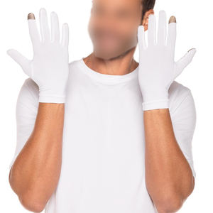 ถุงมือวิ่งแบบเรียบพร้อมลายพิมพ์ซิลิโคน ถุงมือกีฬากลางแจ้งพร้อมโลโก้แบบกำหนดเอง รองรับหน้าจอสัมผัสและกันลื่นสำหรับขี่จักรยาน - Product Image 3