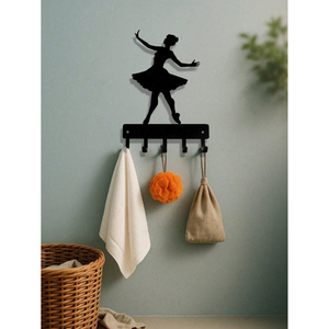 Ganci da Parete Rustici a Doppio Livello Riutilizzabili a Forma di Ballerina per Organizzazione e Decorazione Domestica - Product Image 4