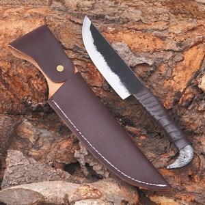 Couteau Viking forgé à la main, lame fixe en acier inoxydable, pointe tombante, qualité industrielle, OEM, couteaux de survie en plein air, garantie 3 ans - Product Image 5