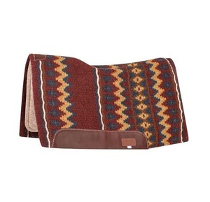 Tapis de selle en feutre de laine de qualité supérieure, cuir véritable, équestre western, polyvalent, confortable pour l'entraînement et les compétitions - Product Image 5