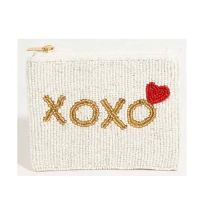 Mini porte-monnaie blanc perlé fait main pour collection de pièces et rangement de cartes – Taille idéale – Cadeau parfait pour femme - Product Image 1