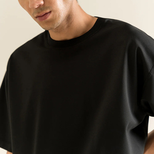 Camiseta Personalizada para Hombre, Talla Grande, 100% Algodón, Estilo Urbano, Hombros Caídos, Camiseta de Gran Peso - Product Image 3