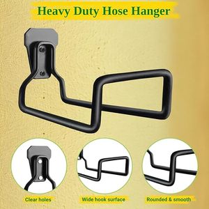 Support mural robuste pour tuyau d'arrosage, support portable pour tuyau d'irrigation, crochet en métal pour tuyau de jardin - Product Image 6