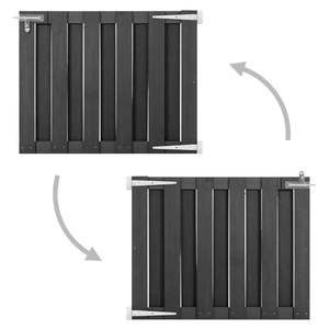 Puerta de Jardín de WPC Gris de 39.4"x31.5", Rejilla y Puerta Duraderas para Cercas - Product Image 2