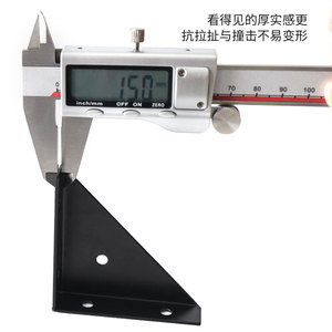 Support d'angle à trois côtés épaissi, support d'angle droit à 90 degrés en forme de L en fer pour supports de meuble, de lit et d'étagère, connecteurs - Product Image 1