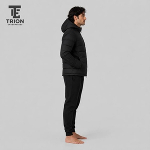 Shiny Custom Outdoor Winter Puffer Jacket <b>Men</b> Casual Down <b>Men's</b> Puffer Jacket Plus Size <b>Men's</b> Hooded Down Puffer Jacket - Product Image 2