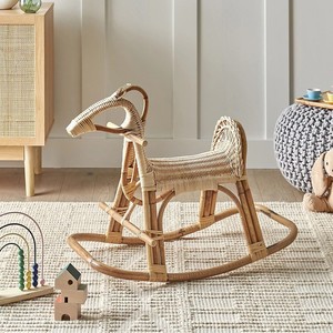 Jouets chevaux à bascule pour bébé, prix le plus bas, jouet écologique pour enfant, animaux à chevaucher en rotin de haute qualité - Product Image 2
