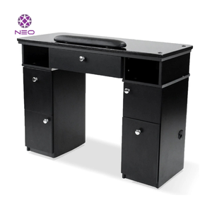 Table à ongles NEO avec plateau en marbre, MDF, mobilier de salon contemporain, facile à nettoyer, usage commercial - Product Image 1