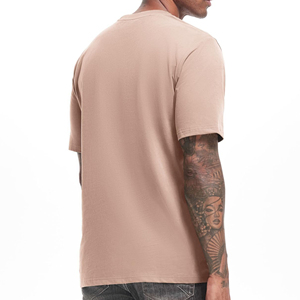 T-shirts décontractés confortables pour hommes, personnalisables avec logo, respirants, en polyester/coton tissé 180 grammes, design uni vierge - Product Image 6